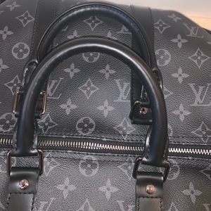 LV Keepall Bandoulière 45 Black Mono Supplment B